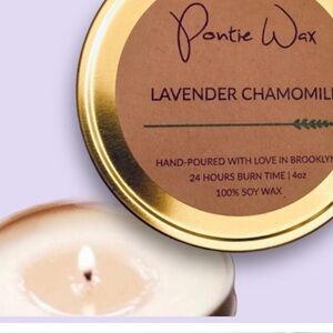 NEW Pontie soy candle lavender/chamomile hand poured